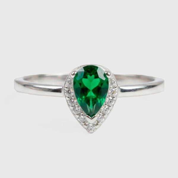 Anillo Lacrima smeraldo