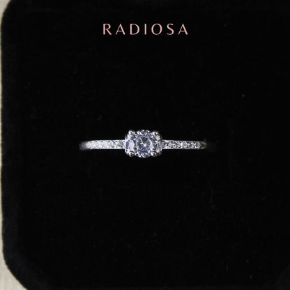 Anillo Encuentro Eterno Solitario Flotante en Plata 925