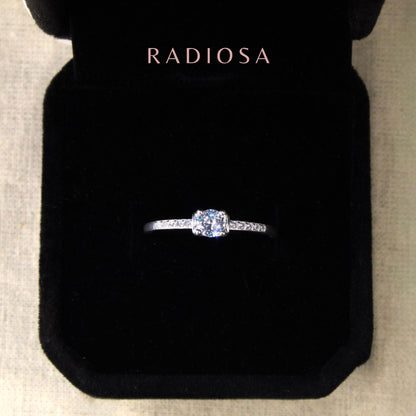 Anillo Encuentro Eterno Solitario Flotante en Plata 925