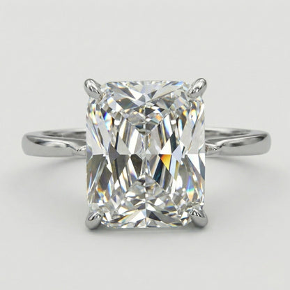 Anillo Solitario Rectangular Plata 925