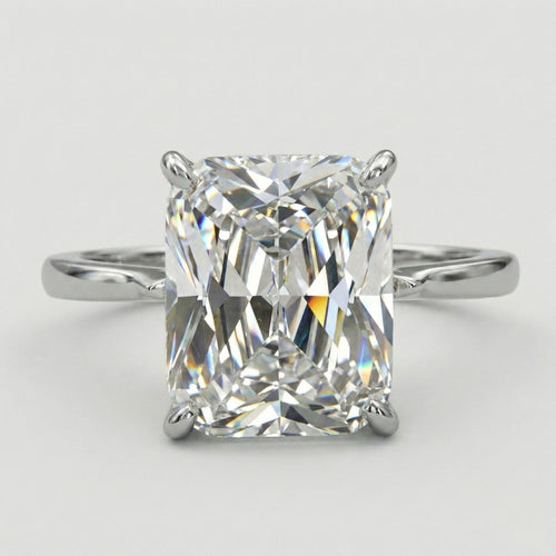 Anillo Solitario Rectangular Plata 925