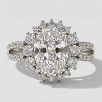 Anillo Halo Eterno Doble Destello en Plata 925