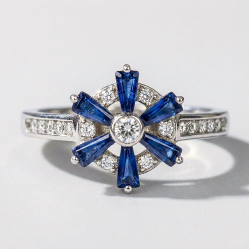 Anillo Timone Blu Plata 925