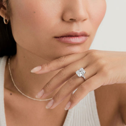 Anillo Solitario Rectangular