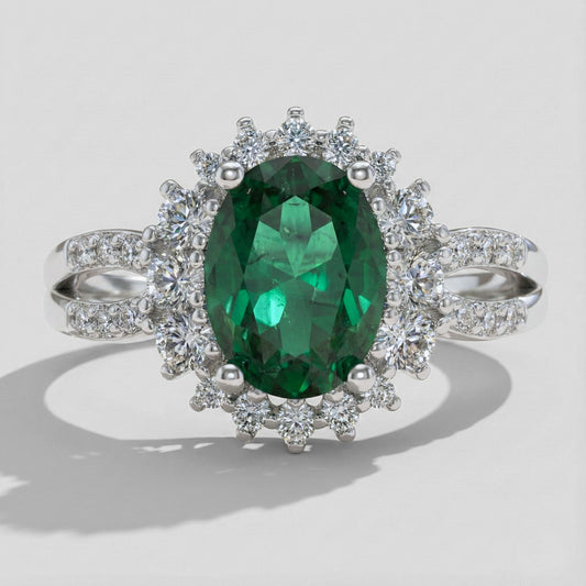 Anillo Esmeralda Royal en Plata 925