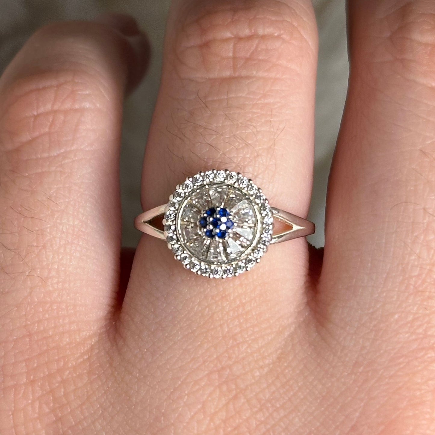 Anillo Ruleta Brillante en Plata 925