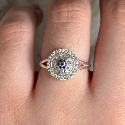 Anillo Ruleta Brillante en Plata 925