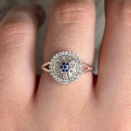 Anillo Ruleta Brillante en Plata 925