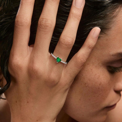 Anillo Cuore Verde