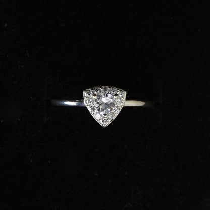Anillo triangolo Bianco Plata 925