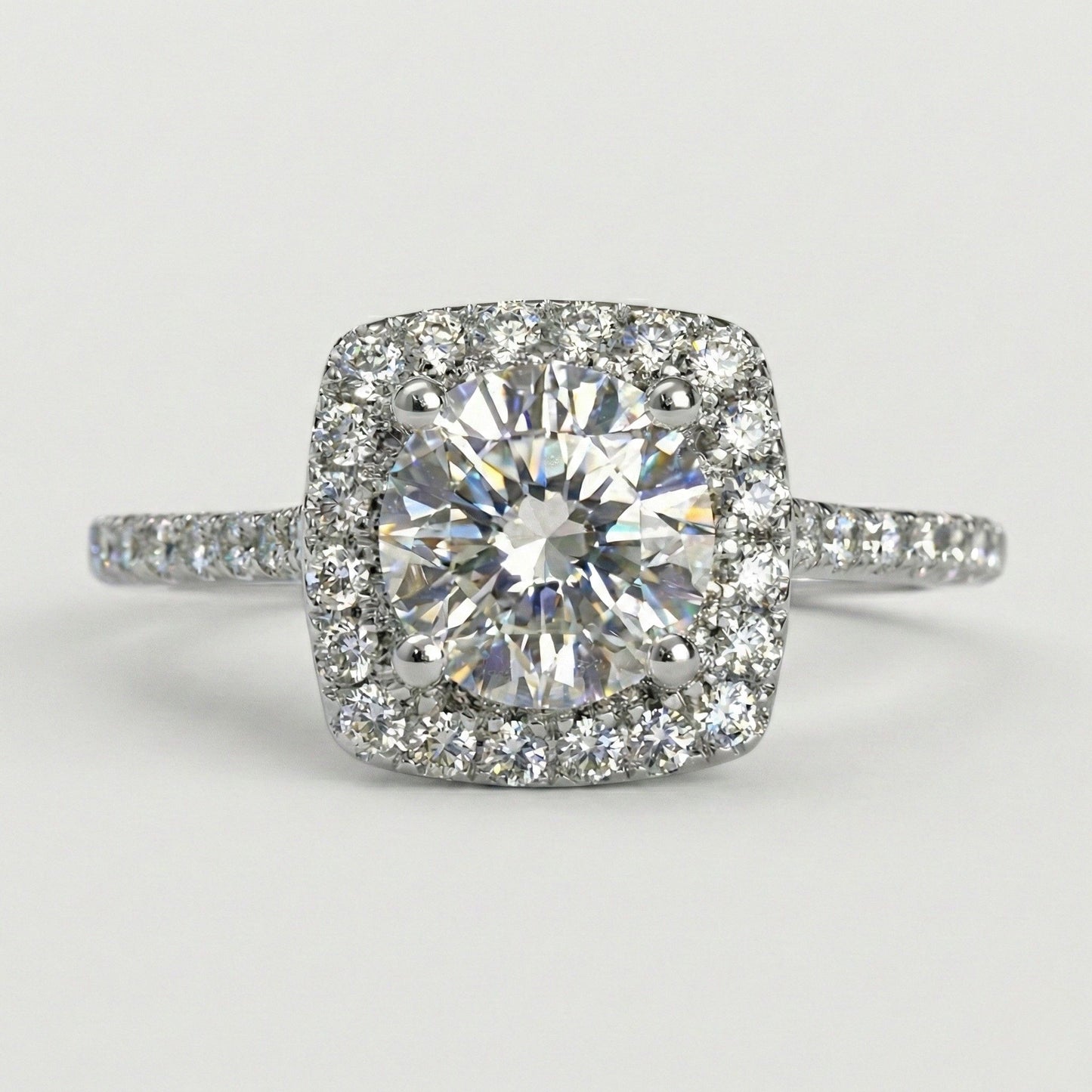 Anillo Halo Brillante en Plata 925