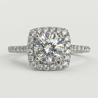 Anillo Halo Brillante en Plata 925