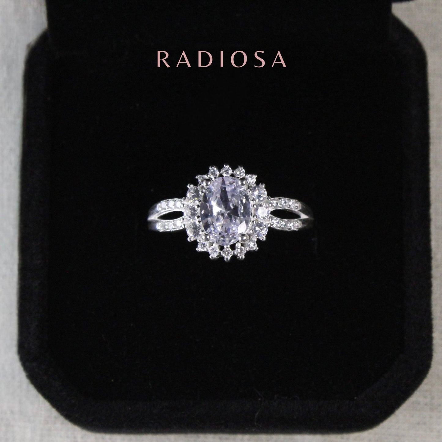 Anillo Halo Eterno Doble Destello en Plata 925