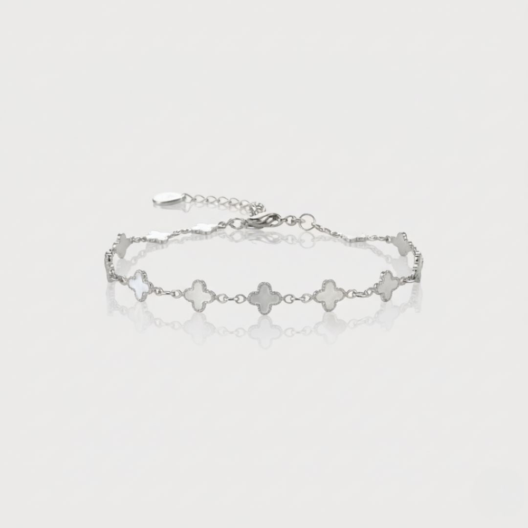 Pulsera Trébol Estilo Van Cleef Plata 925