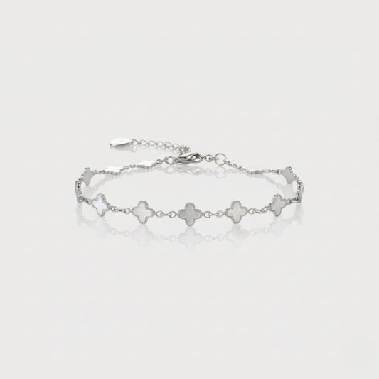 Pulsera Trébol Estilo Van Cleef Plata 925