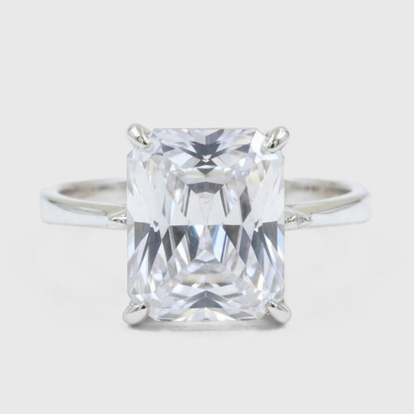 Anillo Solitario Rectangular