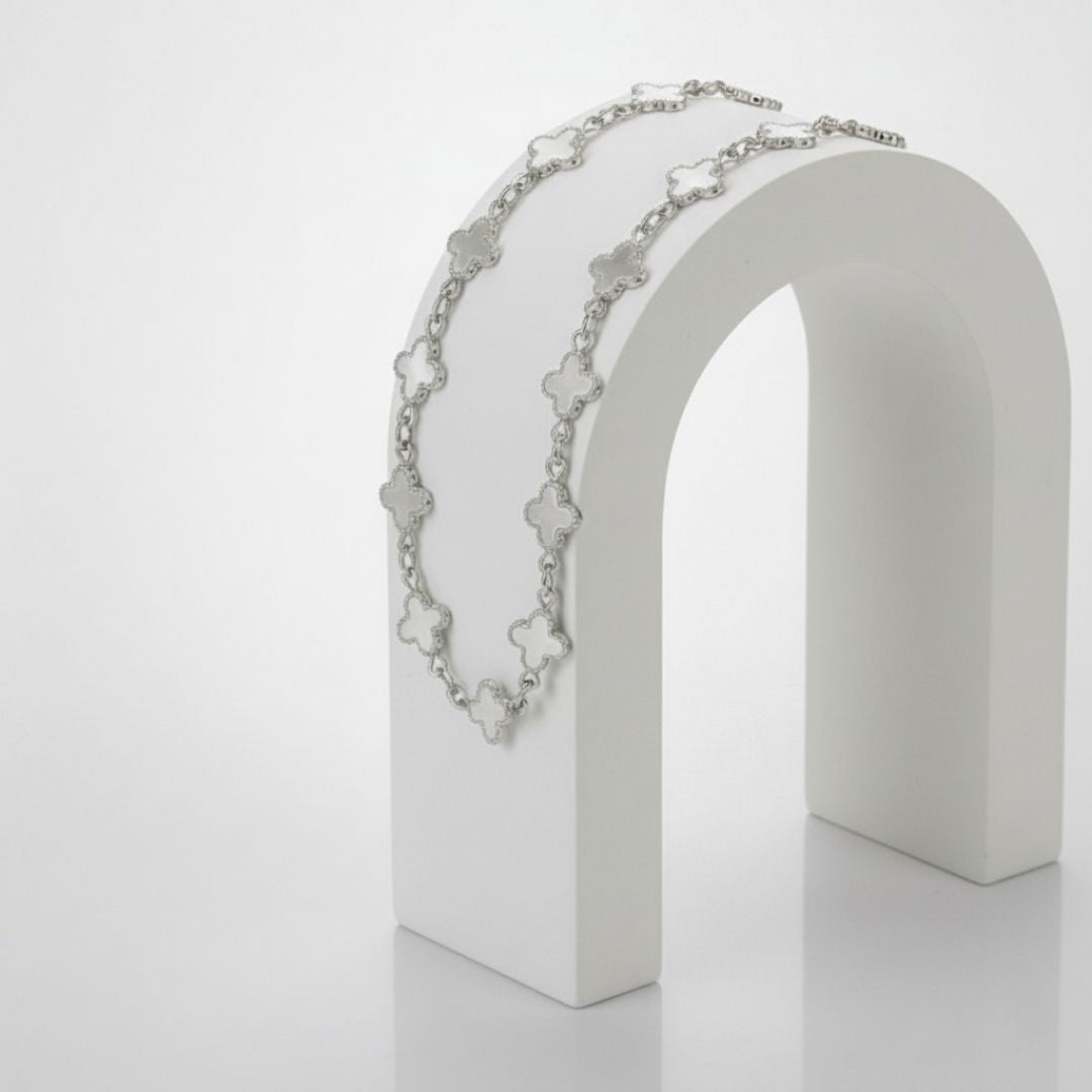 Pulsera Trébol Estilo Van Cleef Plata 925