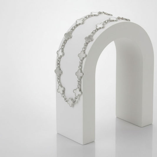 Pulsera Trébol Estilo Van Cleef Plata 925