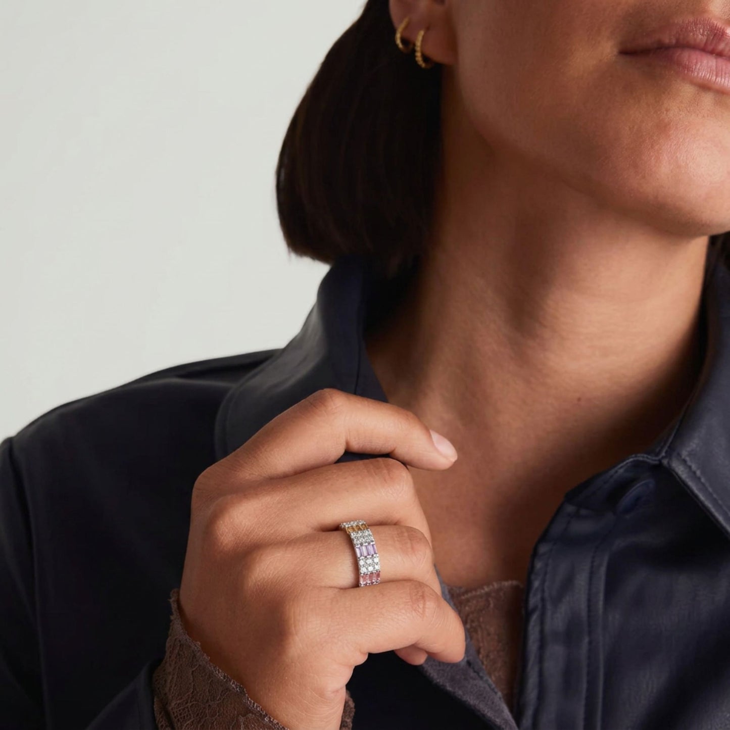 Anillo Baguette Multicolor