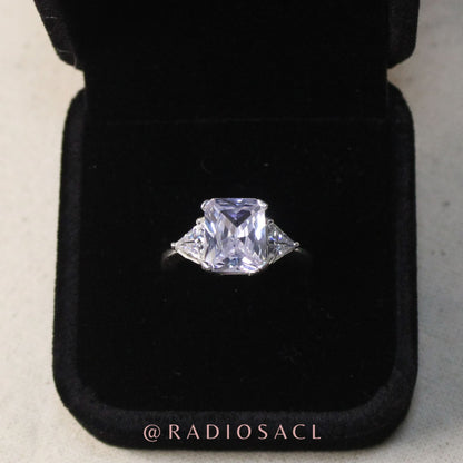 Anillo Trilogía Brillante en Plata 925