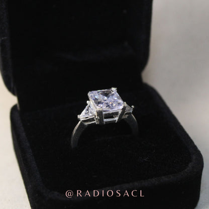 Anillo Trilogía Brillante en Plata 925