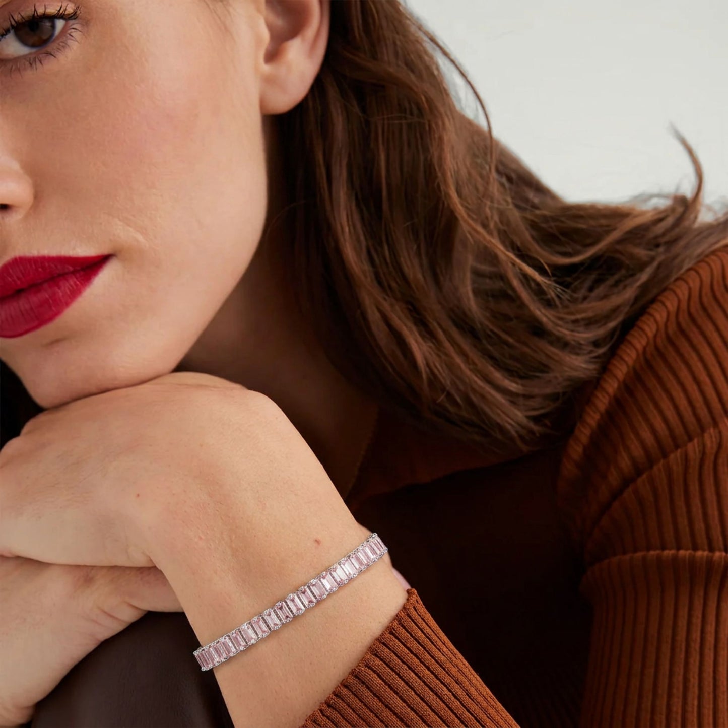 Pulsera Tennis Rosato