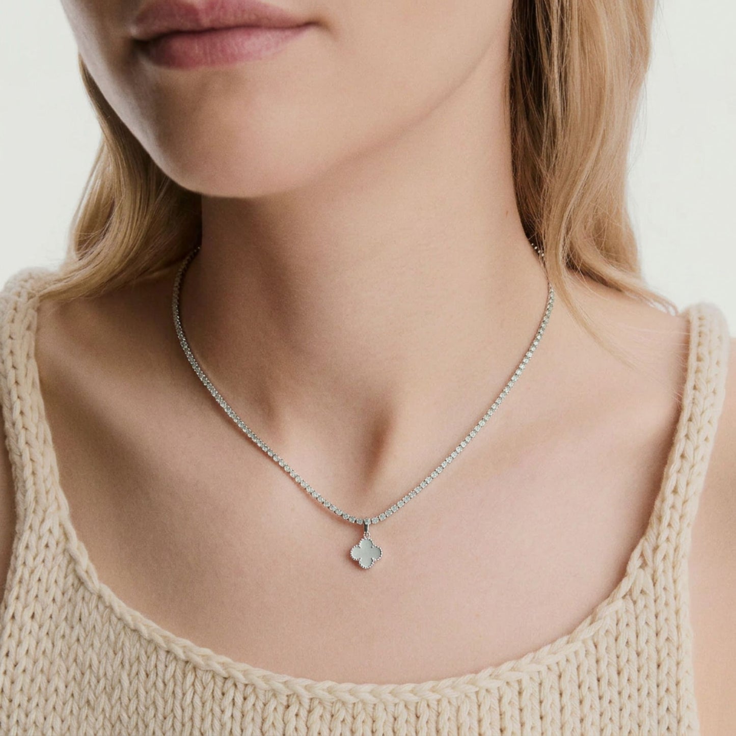 Collar Tennis Fortuna Light Blue