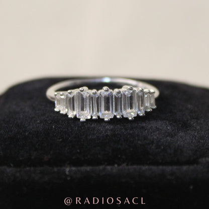 Anillo Baguette Brillante en Plata 925