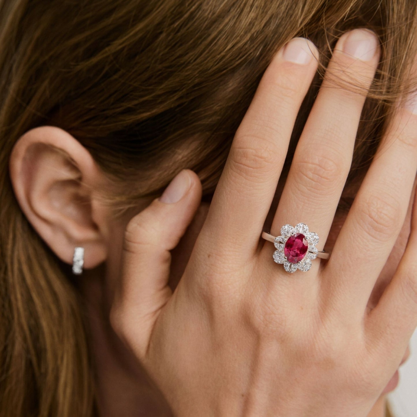 Anillo Fiore Rosa