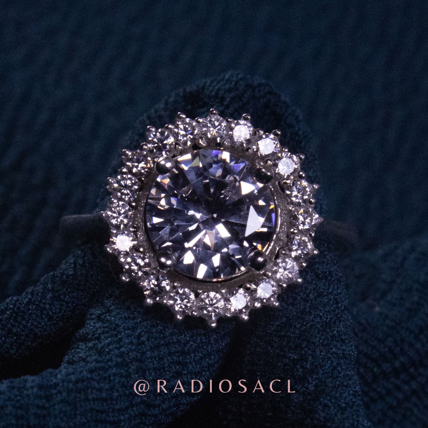 Anillo Halo Redondo Plata 925