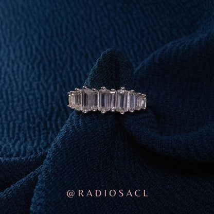 Anillo Baguette Brillante en Plata 925