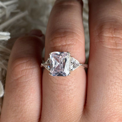 Anillo Trilogía Brillante en Plata 925