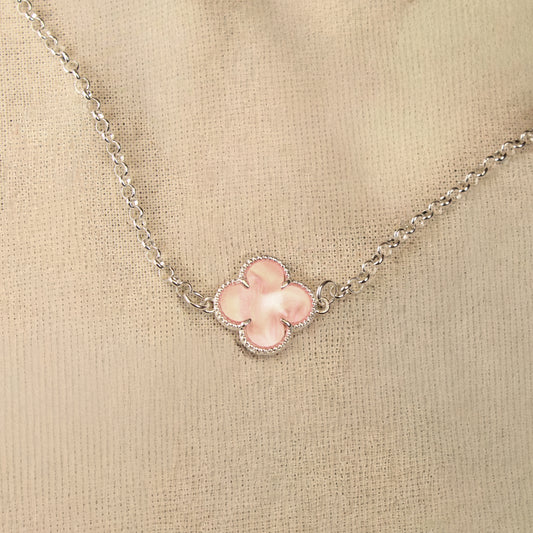 Collar Fortuna Rosa Calma en Plata 925