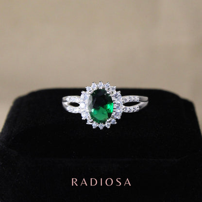 Anillo Esmeralda Royal en Plata 925