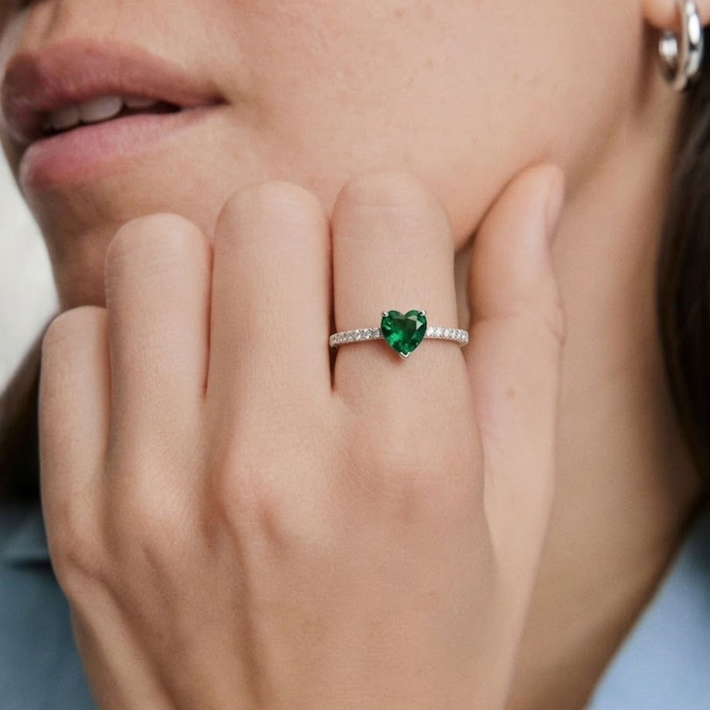 Anillo Cuore Verde