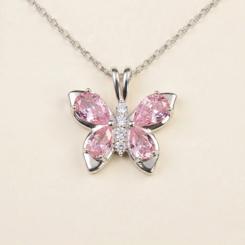 Colgante Farfalla Rosa