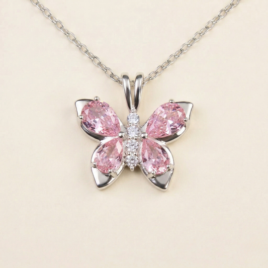 Colgante Farfalla Rosa