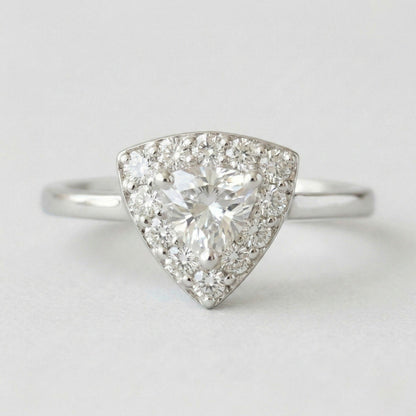 Anillo triangolo Bianco Plata 925