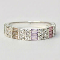 Anillo Baguette Multicolor Plata 925