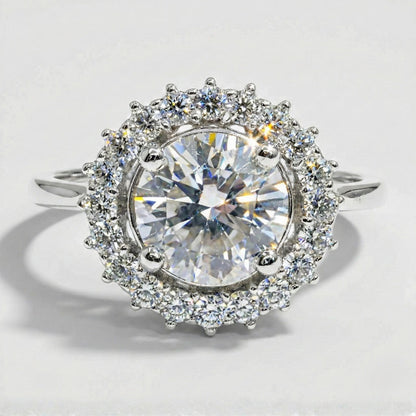 Anillo Halo Redondo Plata 925